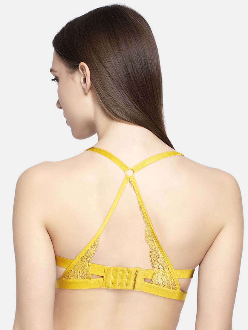 lime green polyester plunge bra - 20725562 - Standard Image - 2