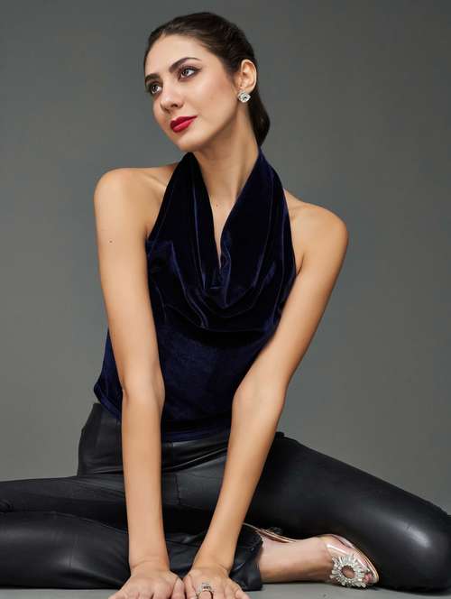 women's halter neck backless top - 20726406 - Standard Image - 0
