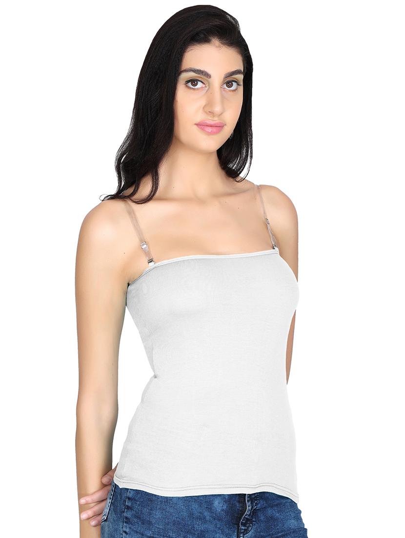 pack of 2 solid transparent straps camisoles - 20726430 - Standard Image - 2