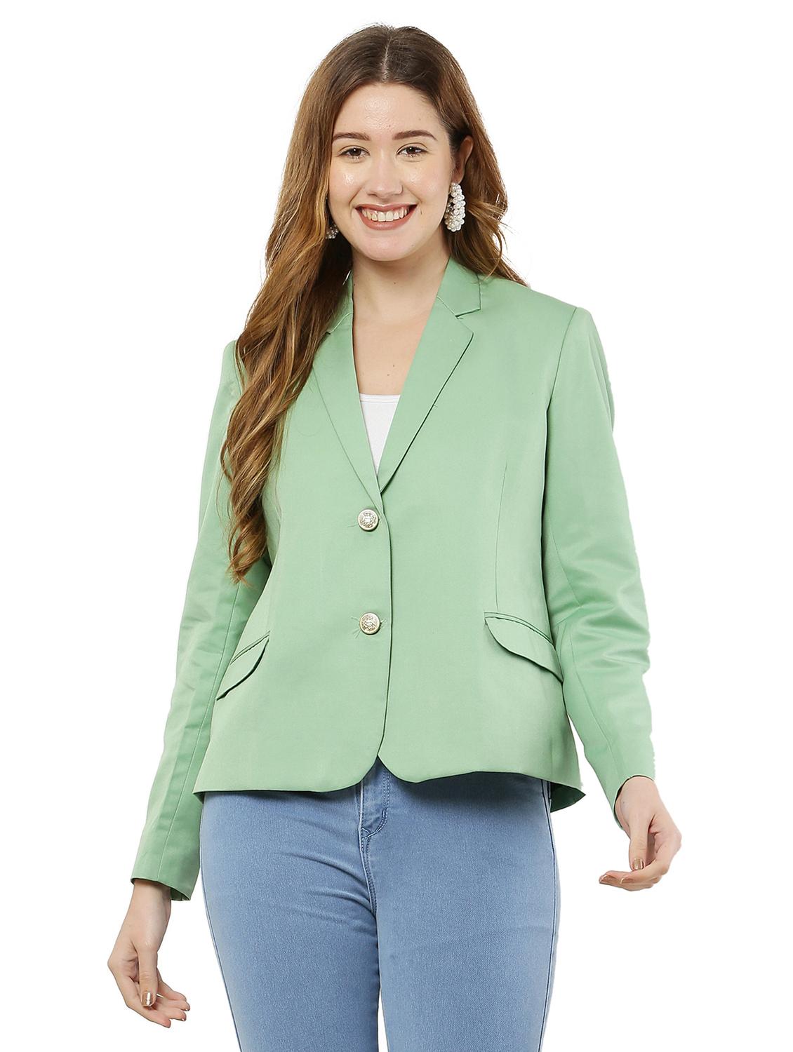 women solid single breasted blazer - 20727370 - Zoom Image - 0
