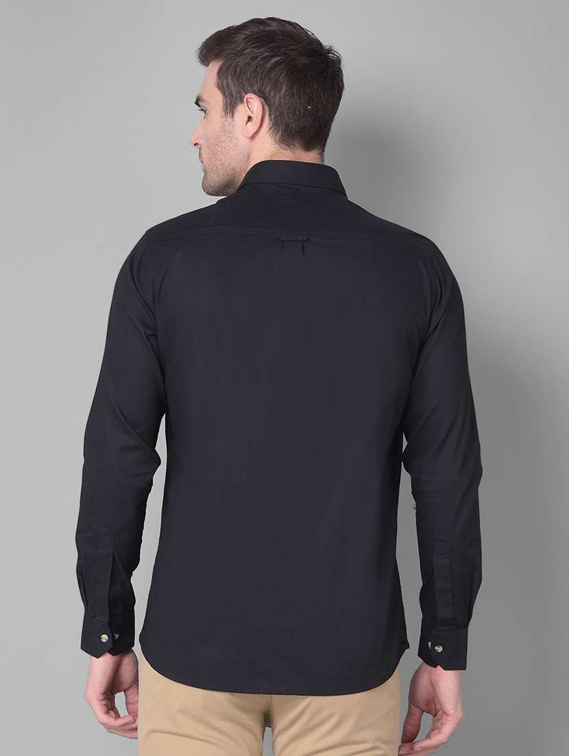 men solid collared casual shirt - 20727650 - Standard Image - 2