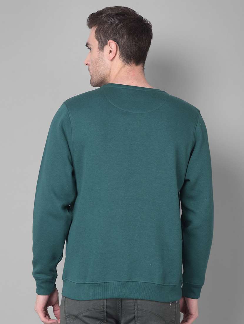 green cotton blend chest print sweatshirt - 20727659 -  Standard Image - 2