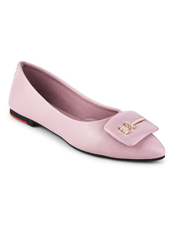 purple pu slip on ballerina - 20728293 - Standard Image - 2