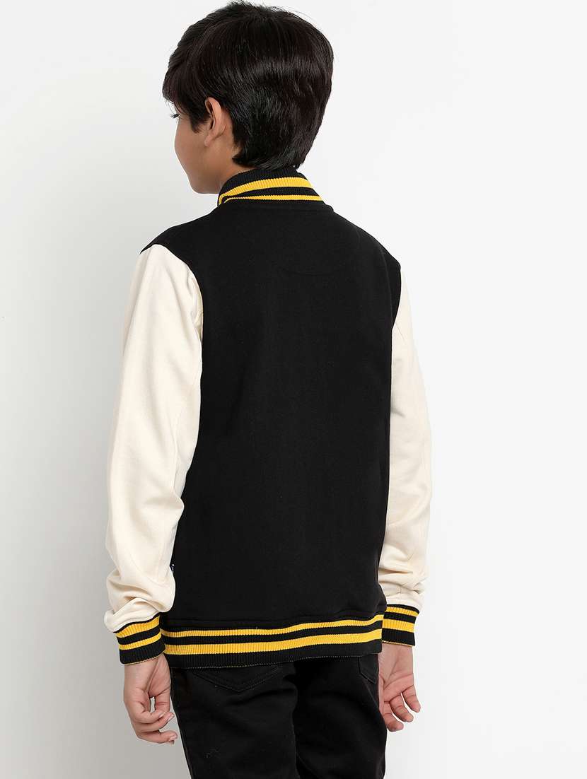boy placement print long sleeves varsity jacket - 20728449 -  Standard Image - 2
