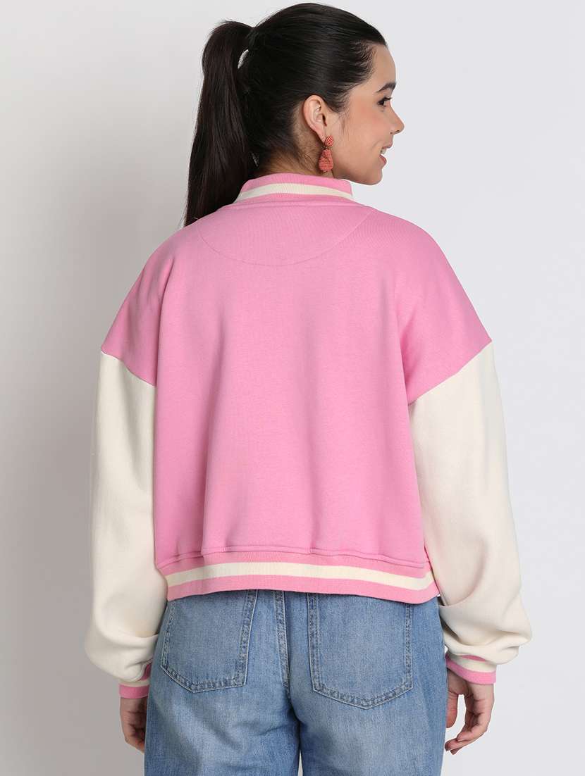 girls color block long sleeve jacket - 20728481 - Standard Image - 2