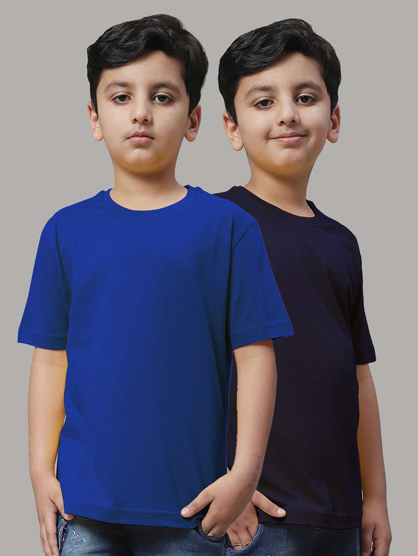 pack of 2  solid multi colored t-shirt