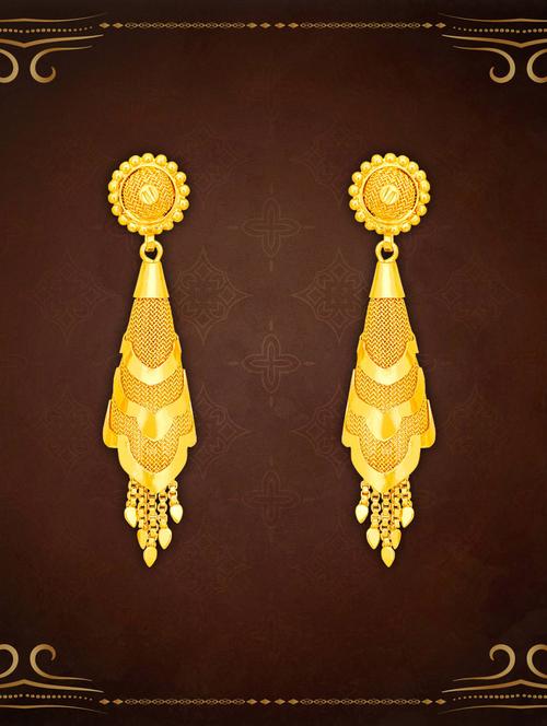 gold brass drop earring - 20728861 - Standard Image - 0