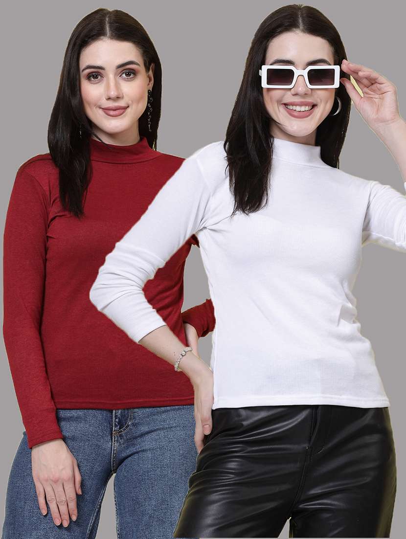 pack of 2 solid multi colored top