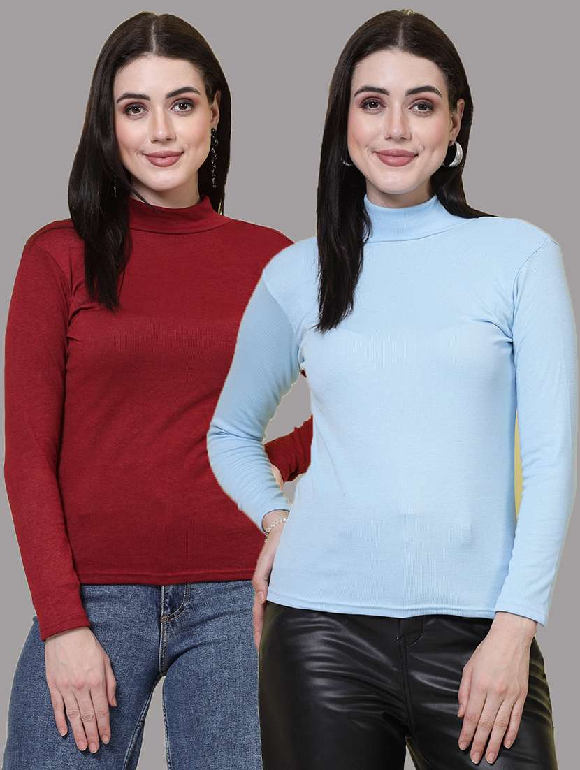 pack of 2 solid multi colored top