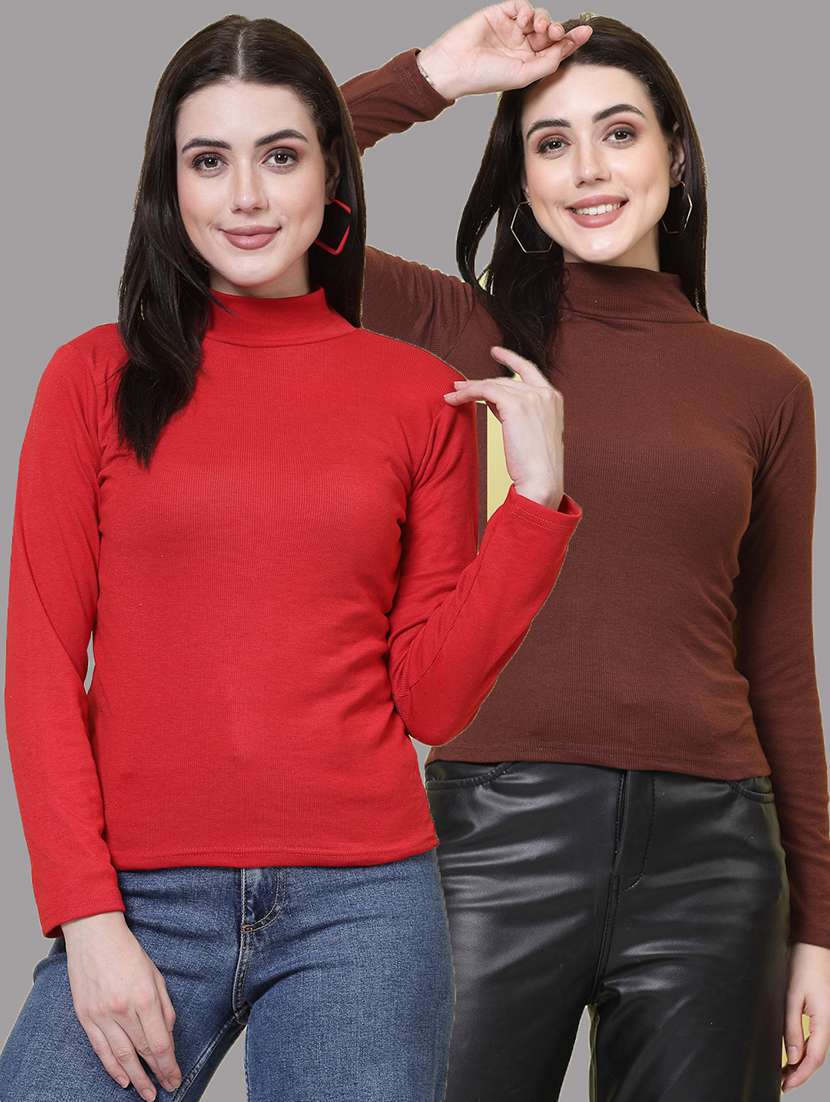 pack of 2 solid multi colored top
