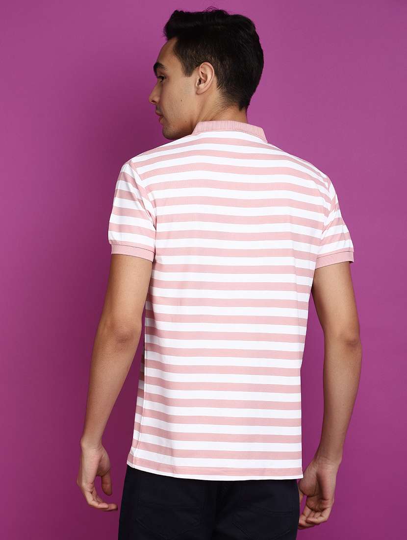 men striped short sleeve polo t-shirt - 20729079 -  Standard Image - 2