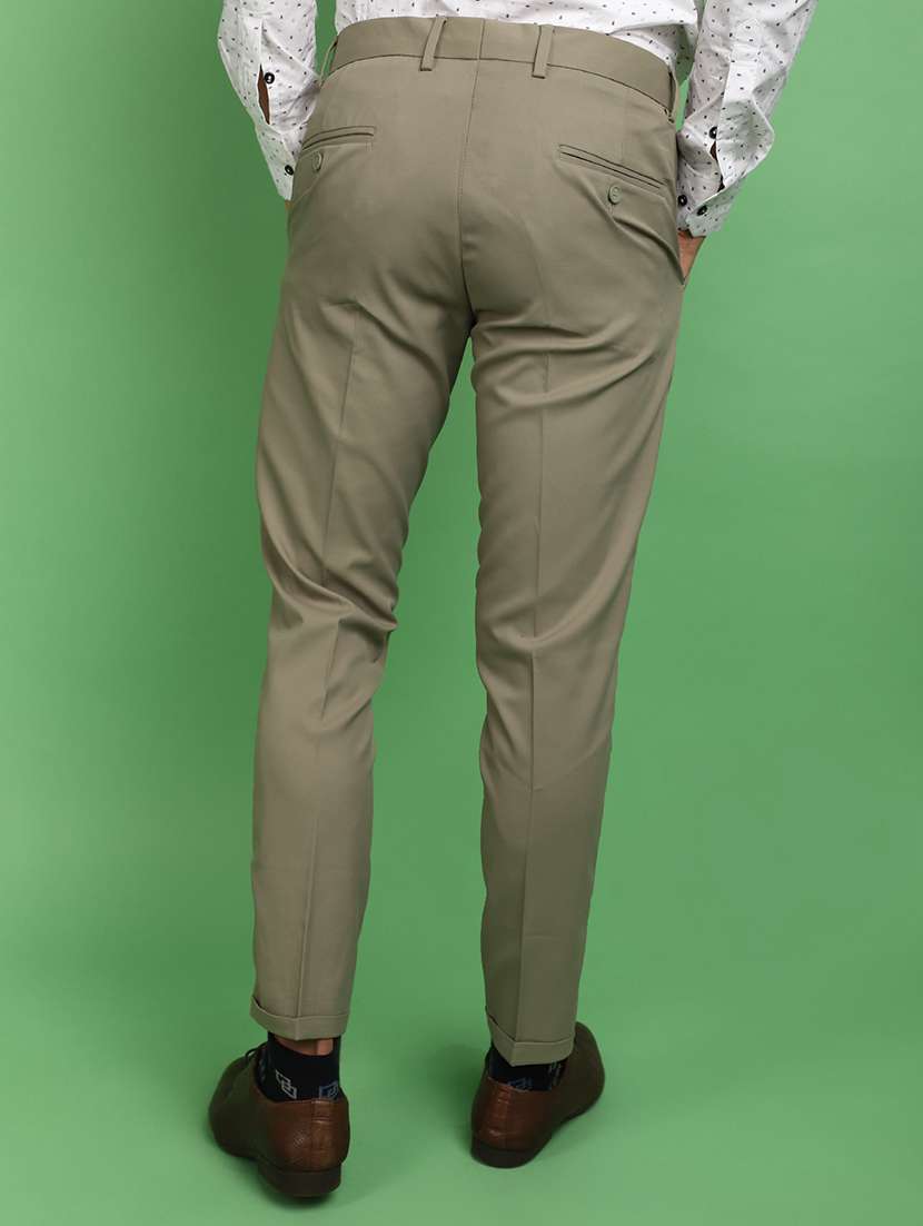 men mid rise solid flat front formal trouser - 20729091 -  Standard Image - 2