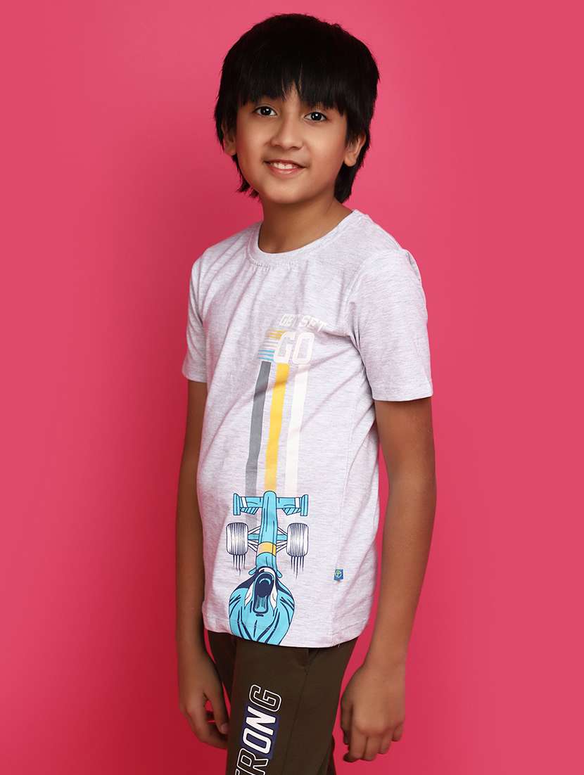 boys grey graphic regular t-shirt - 20729112 -  Standard Image - 2