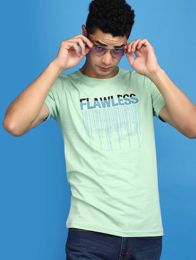 men round neck front print t-shirt - 20729124 -  Standard Image - 2