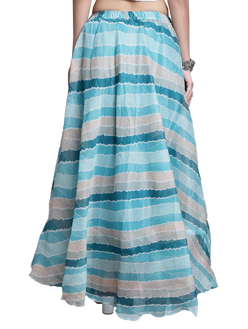 women printed flared maxi skirt - 20730362 - Standard Image - 2