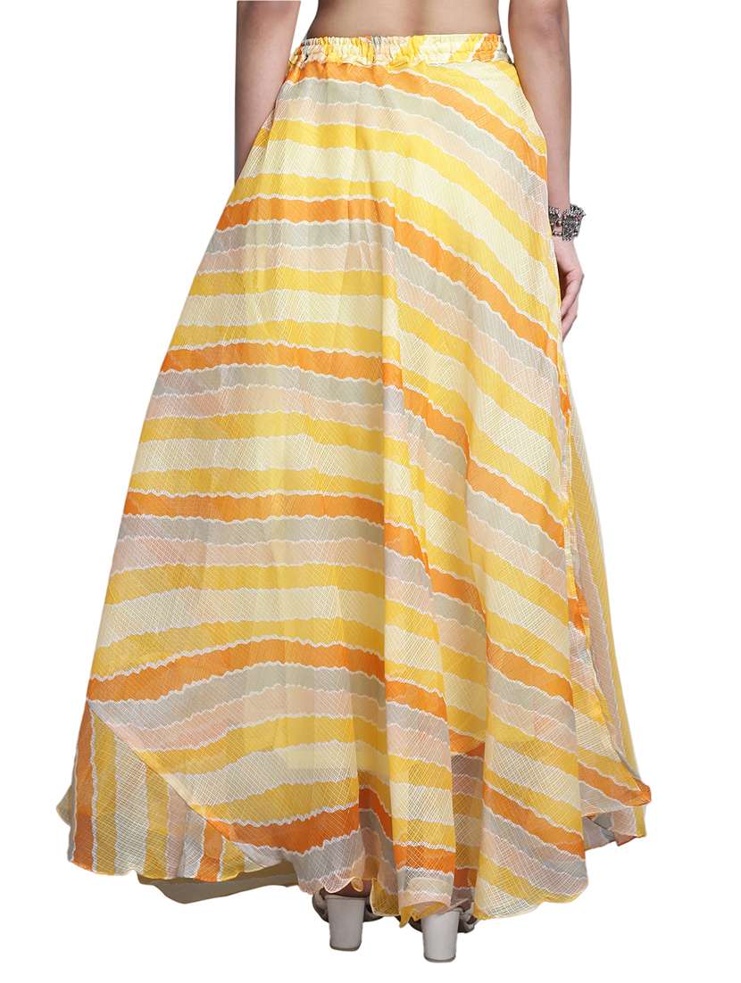 women printed flared maxi skirt - 20730363 - Standard Image - 2