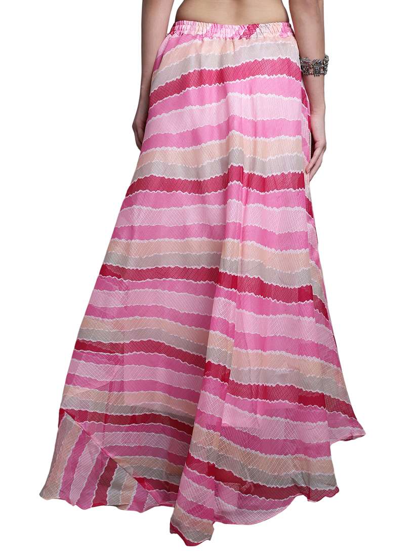 women printed flared maxi skirt - 20730364 - Standard Image - 2