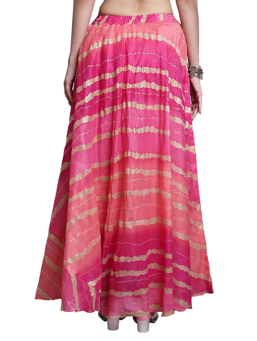 women printed flared maxi skirt - 20730366 - Standard Image - 2