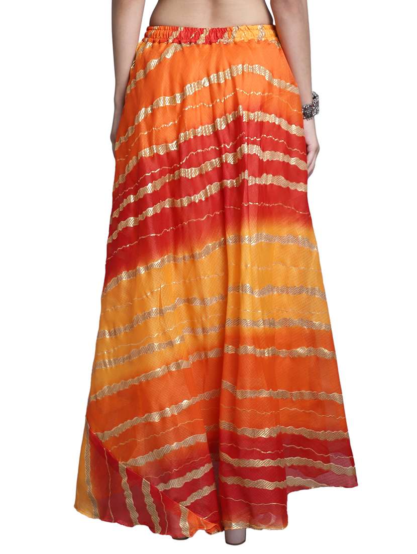 women printed flared maxi skirt - 20730368 - Standard Image - 2