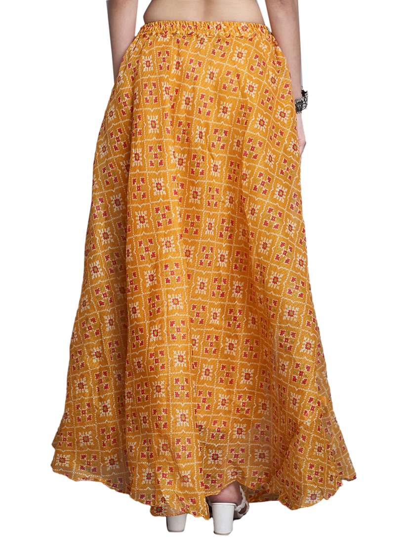 women printed flared maxi skirt - 20730370 -  Standard Image - 2