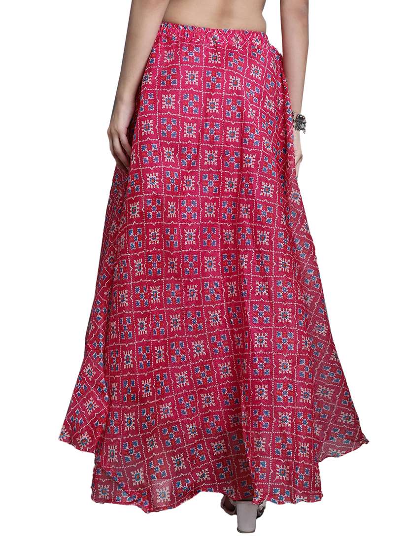 women printed flared maxi skirt - 20730373 -  Standard Image - 2