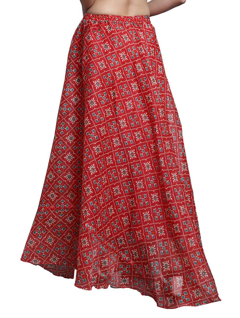 women printed flared maxi skirt - 20730374 -  Standard Image - 2