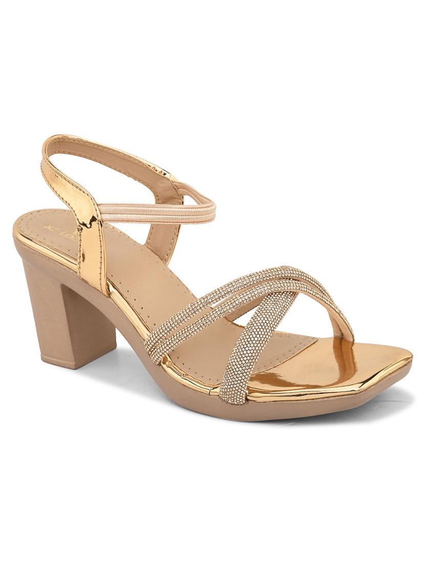 gold embellished ankle strap sandal - 20730428 - Standard Image - 2