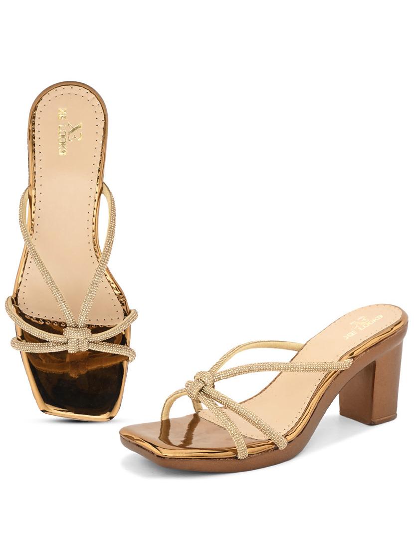 gold embellished slip on sandal - 20730429 - Standard Image - 2