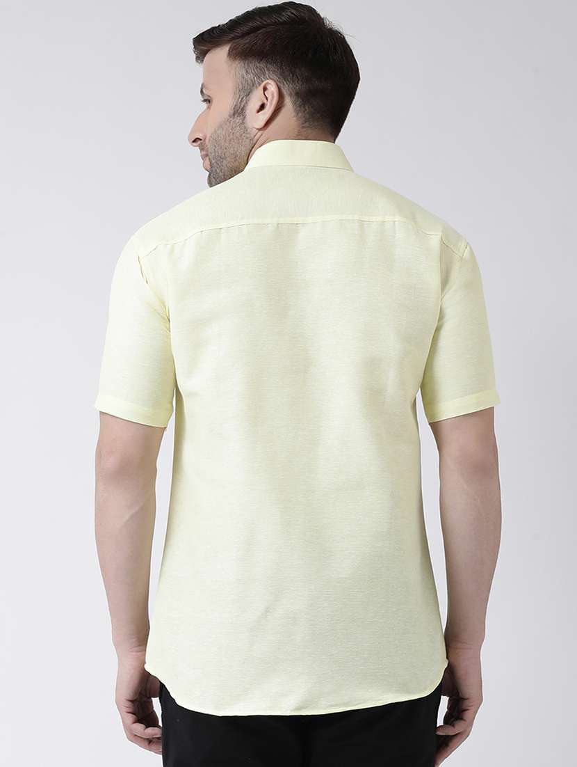 men solid cotton casual shirt - 20730442 - Standard Image - 2
