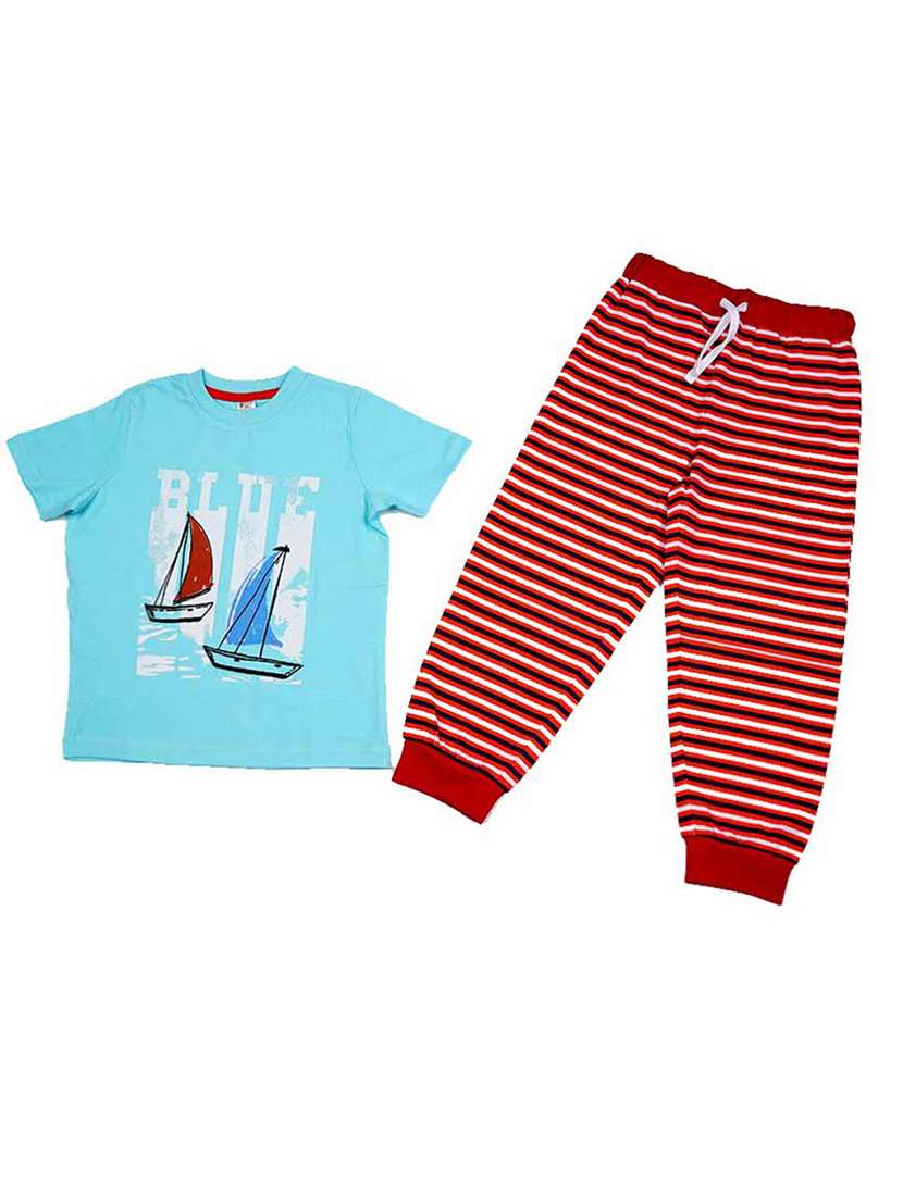 kids cotton full lenght twin set