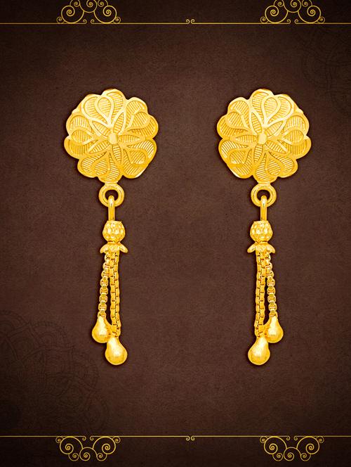 gold plated metal drop earring - 20733000 -  Standard Image - 0