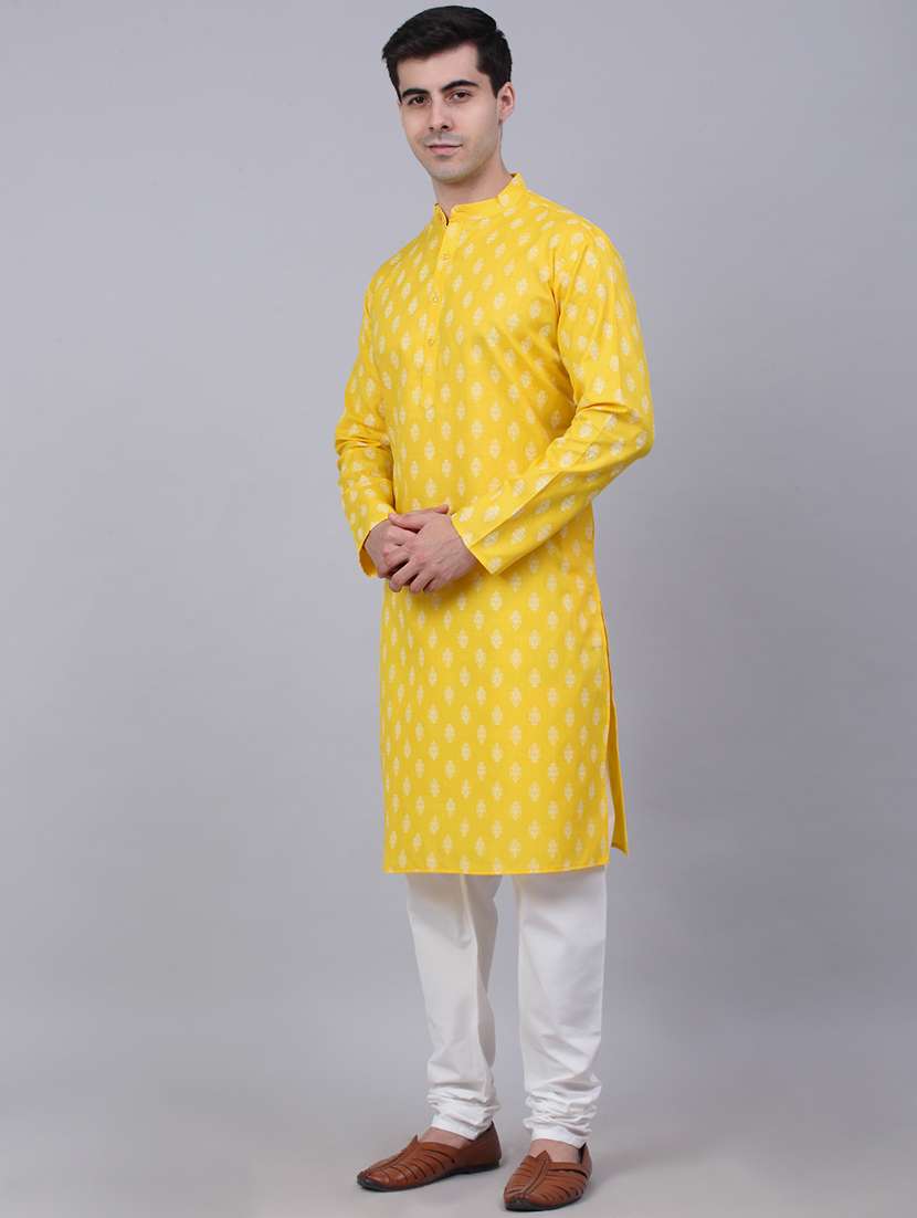 men mandarin neck kurta churidar ethnic wear set - 20733131 -  Standard Image - 2