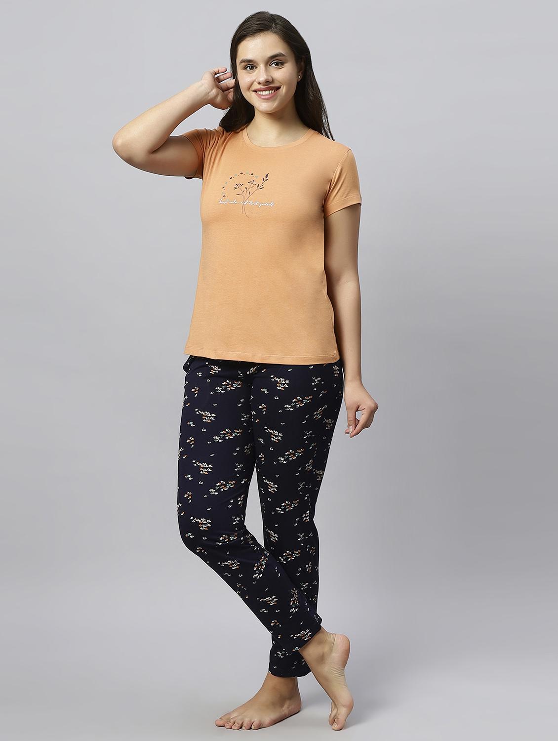 women printed pyjama nightwear set - 20742806 - Standard Image - 2