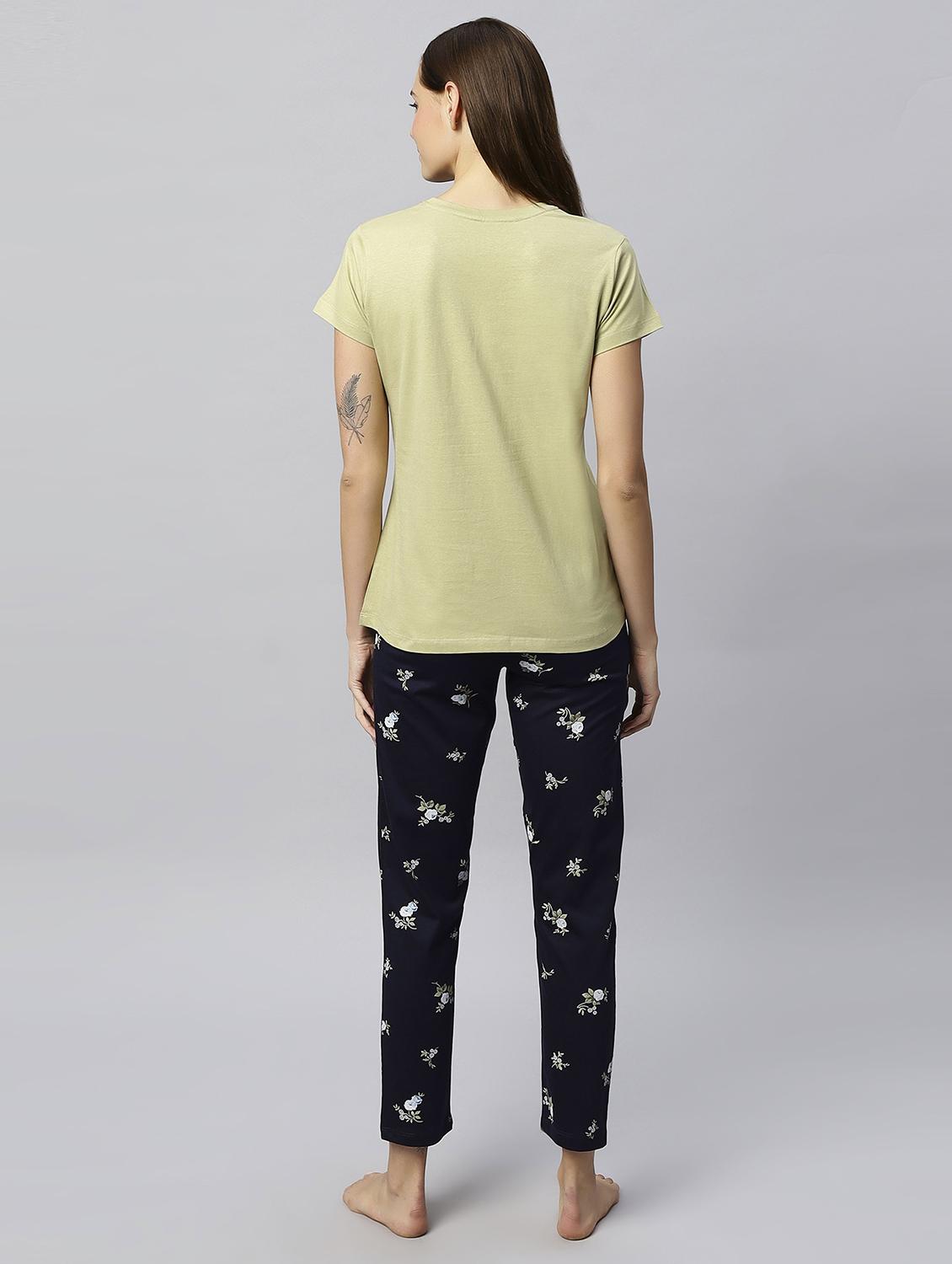 women printed pyjama nightwear set - 20742813 - Standard Image - 2
