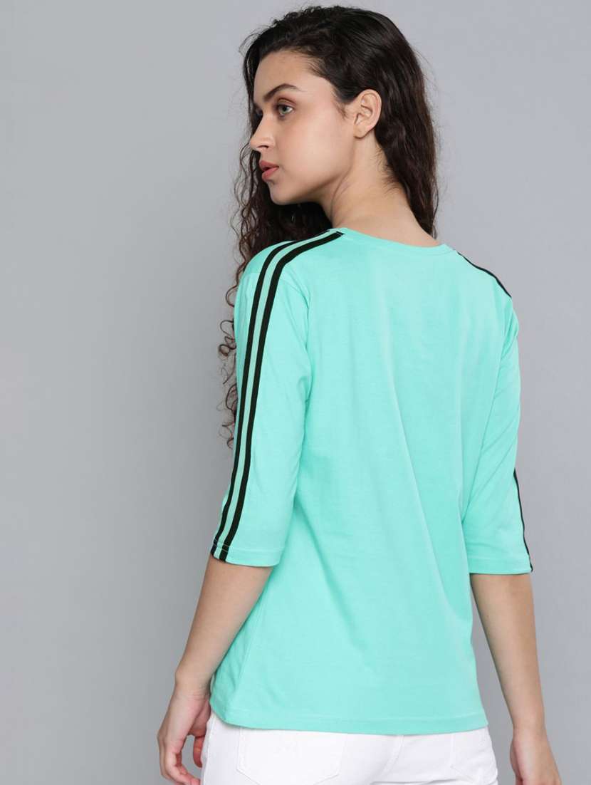 women round neck taped regular t-shirt - 20745281 - Standard Image - 2