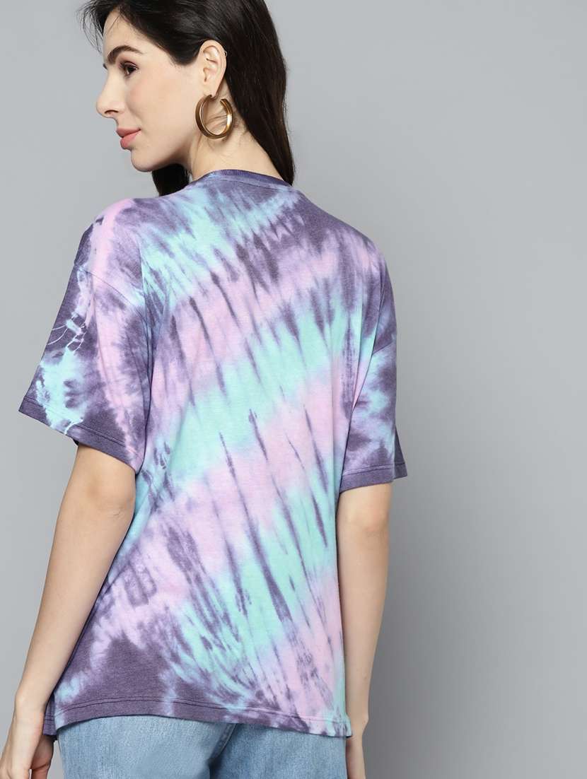 purple all over printed t-shirt - 20745325 - Standard Image - 2