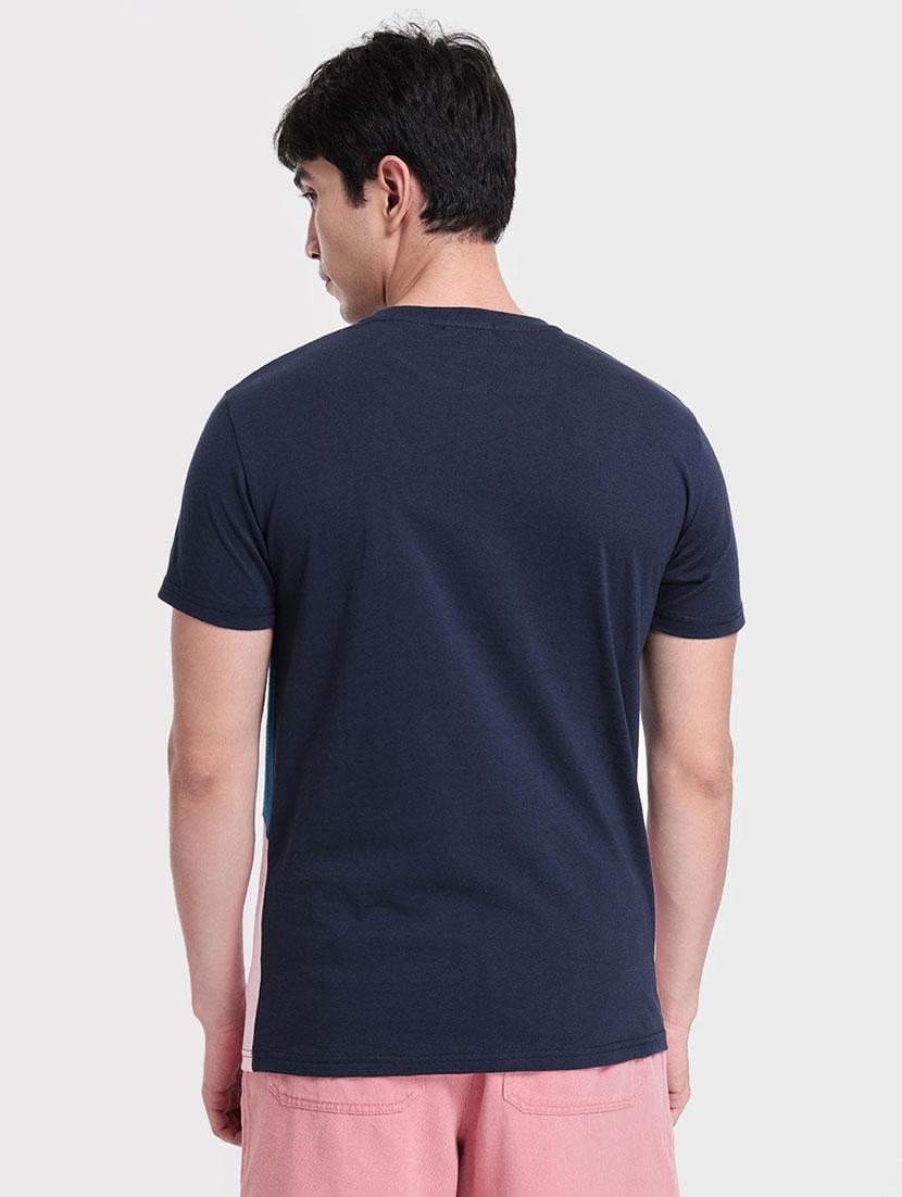 multicolored cotton blend color block t-shirt - 20748616 - Standard Image - 2