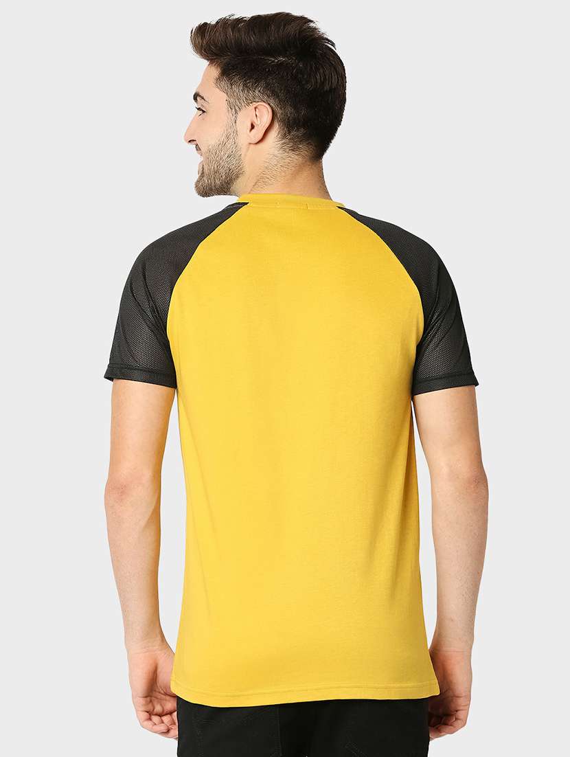 yellow cotton volor block t-shirt - 20749304 - Standard Image - 2