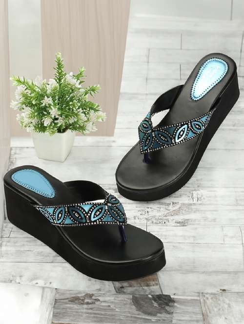 latest stylish pump heel slipper for womens and girls