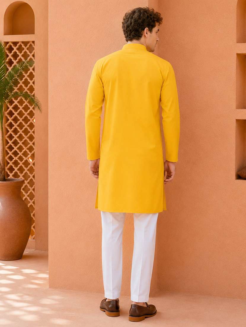 men pack of 2 solid mandarin neck kurta - 20754768 -  Standard Image - 2
