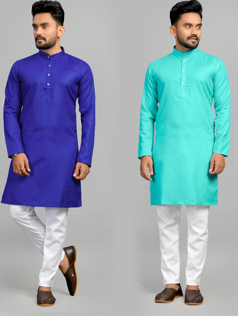 pack of 2 multi coloured solid long kurta - 20754835 - Zoom Image - 0