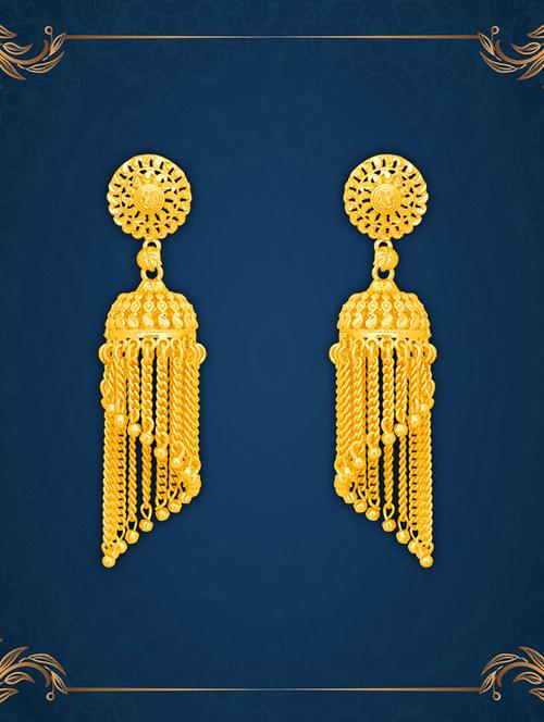 womrn gold plated jhumka earrings - 20754854 -  Standard Image - 0