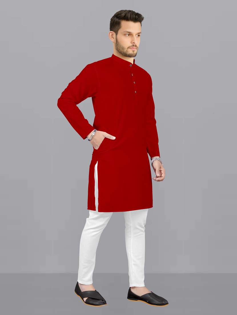 men pack of 2 solid kurta pyjama set - 20754873 -  Standard Image - 2