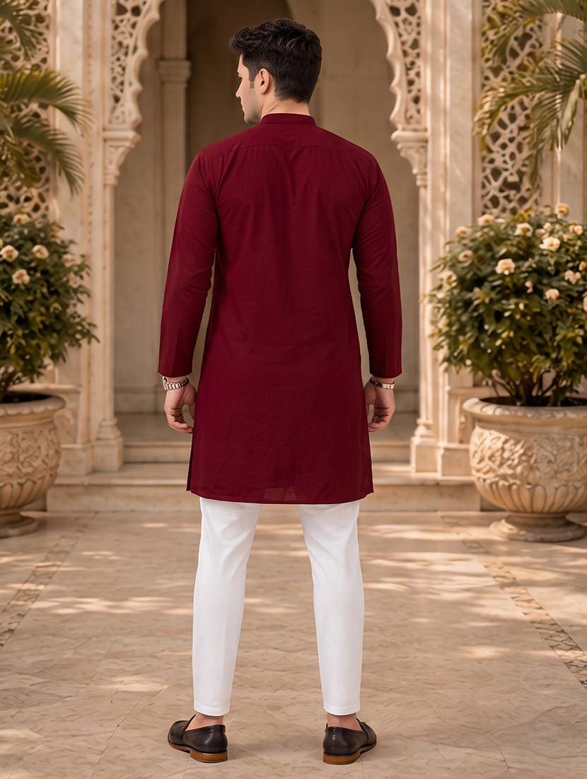 Men Pack Of 2 Solid Kurta Pyjama Set - 20755004 -  Standard Image - 2