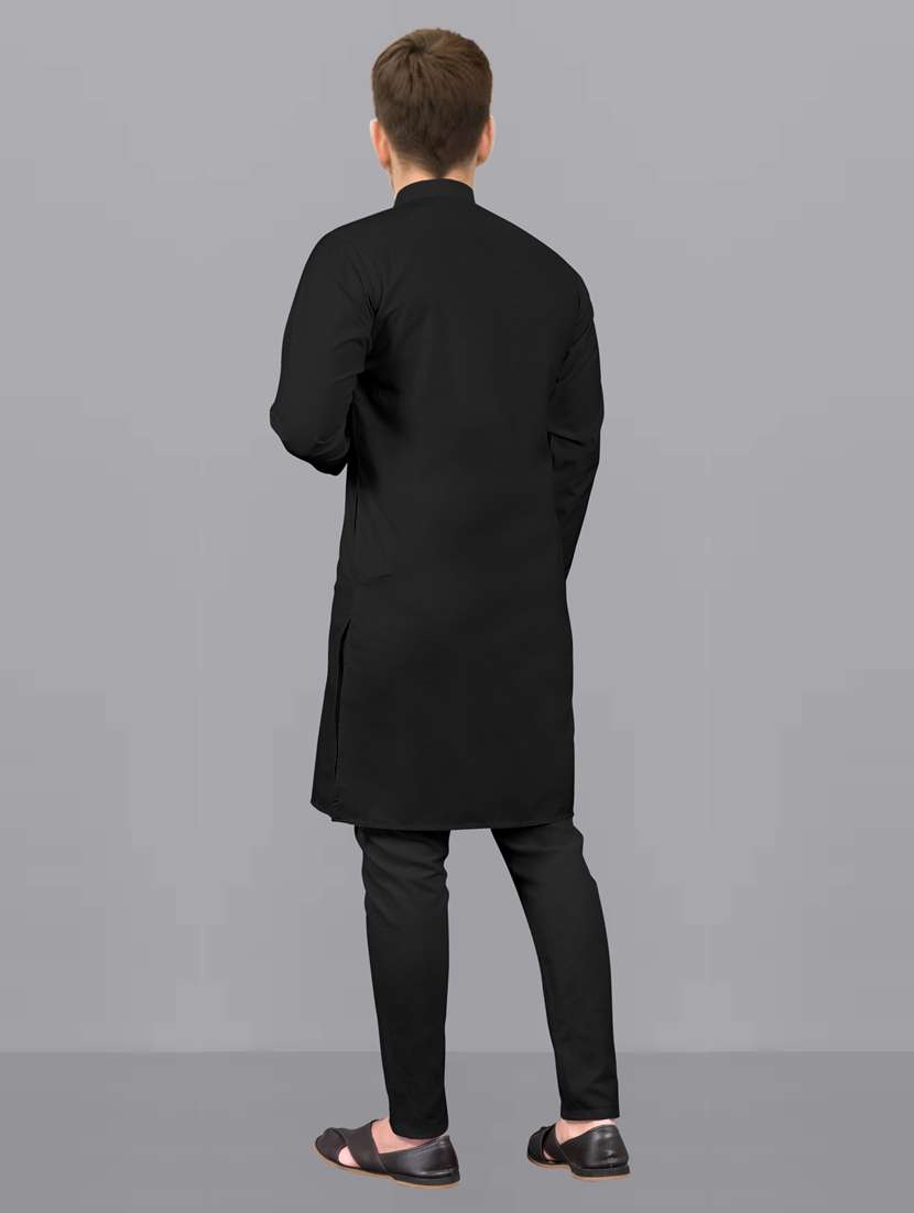 men pack of 2 solid kurta pyjama set - 20755038 -  Standard Image - 2