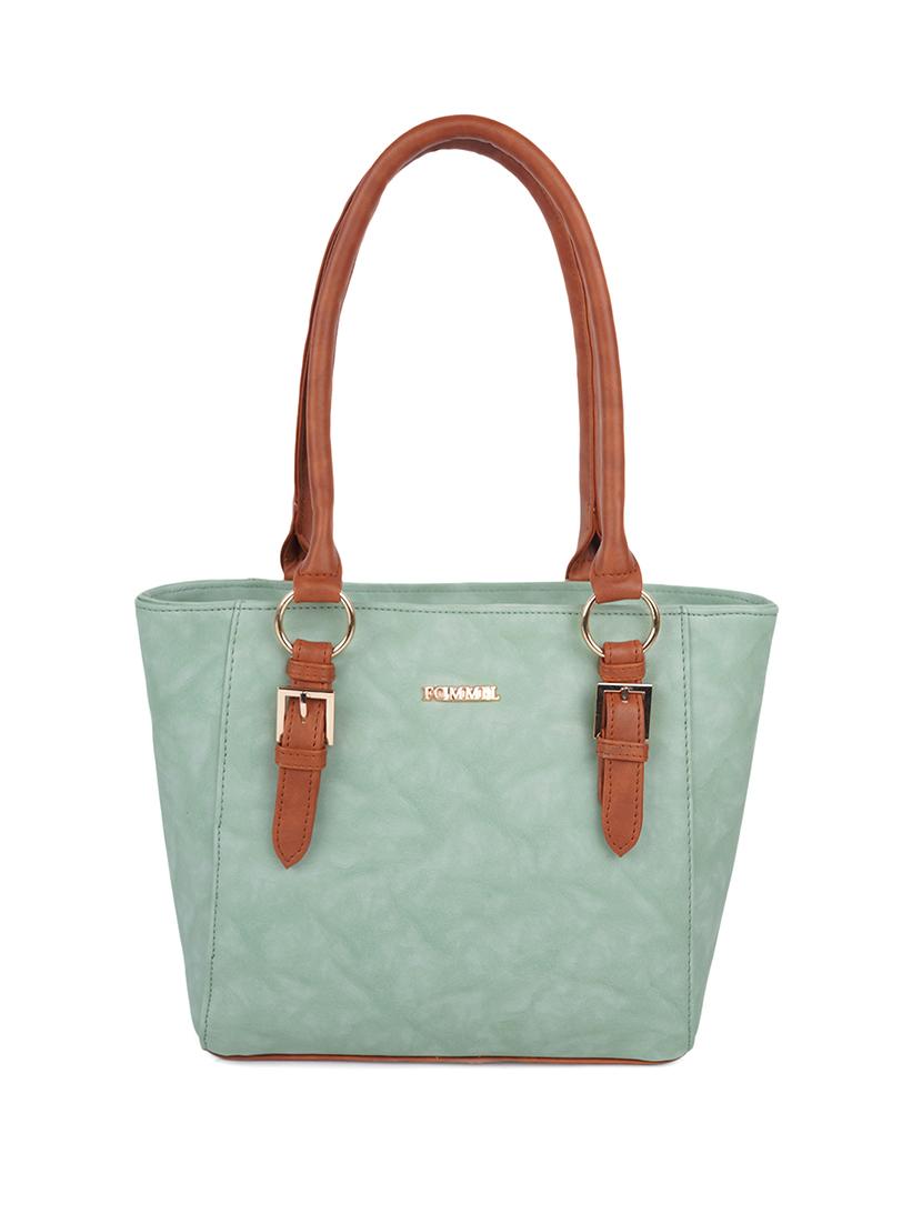 green leatherette (pu) handbag - 20755068 -  Zoom Image - 0