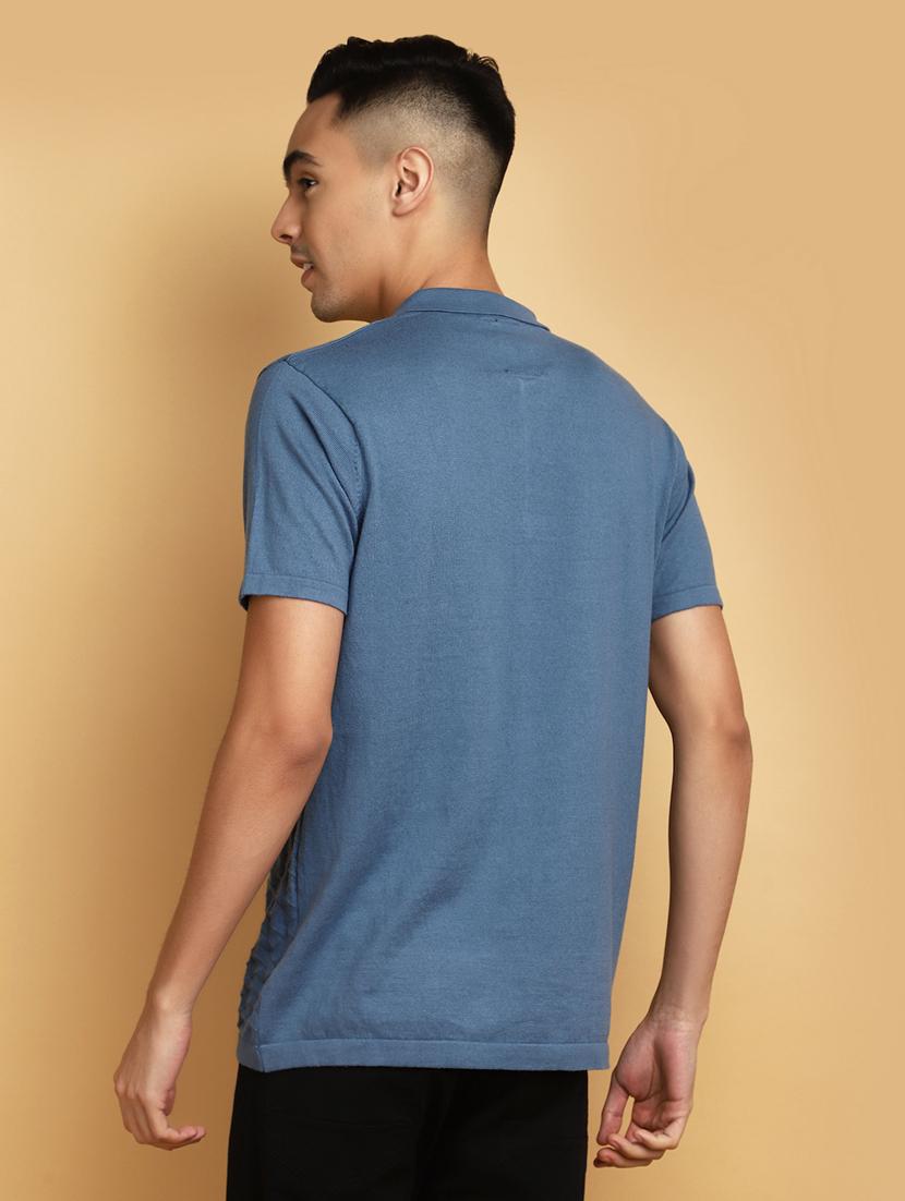 men polo neck self design t-shirt - 20755270 - Standard Image - 2