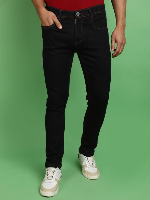 men mid rise plain denim jeans - 20755462 -  Standard Image - 0