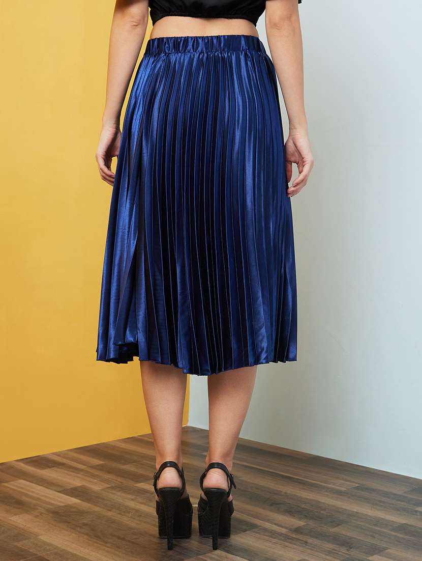 blue polyester aline skirts - 20755939 - Standard Image - 2