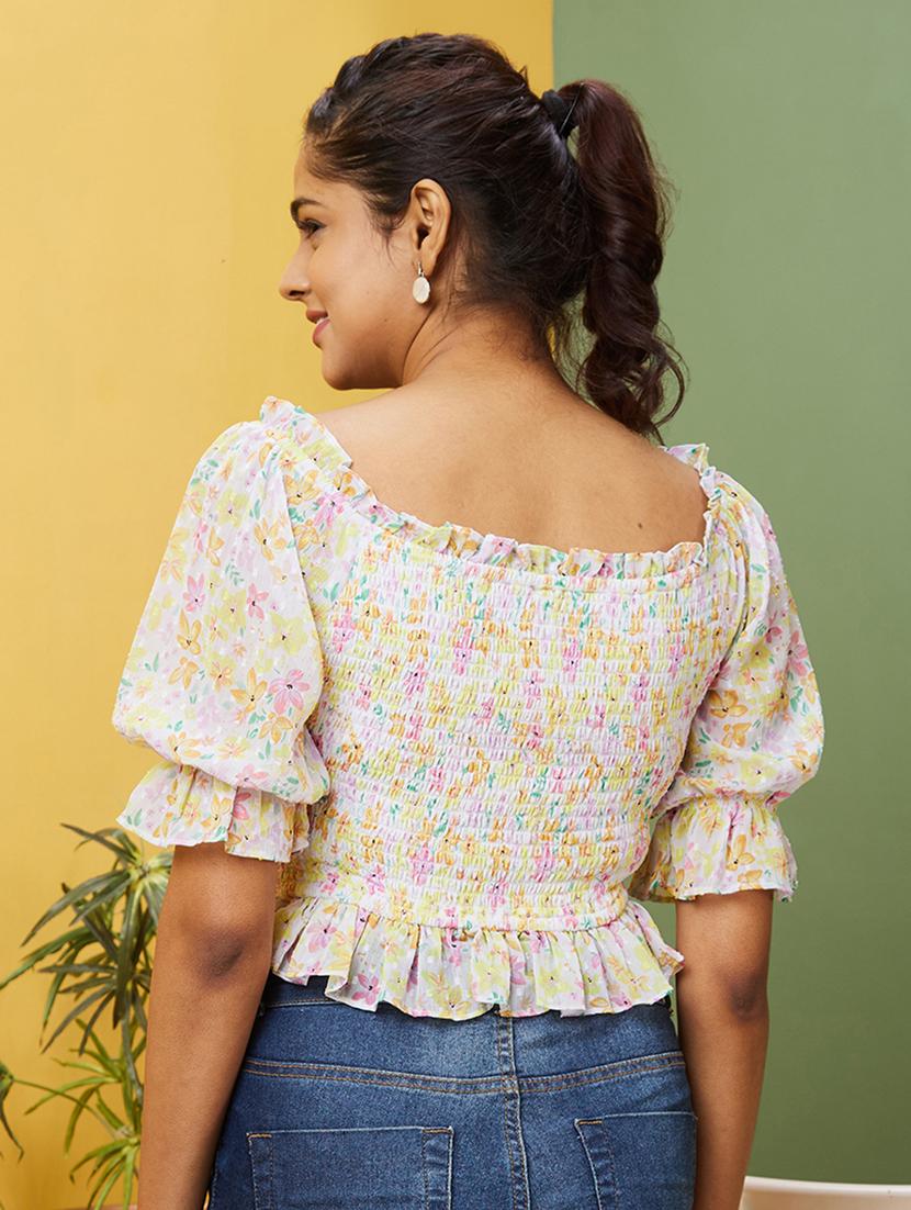 off white polyester regular top - 20755973 - Standard Image - 2